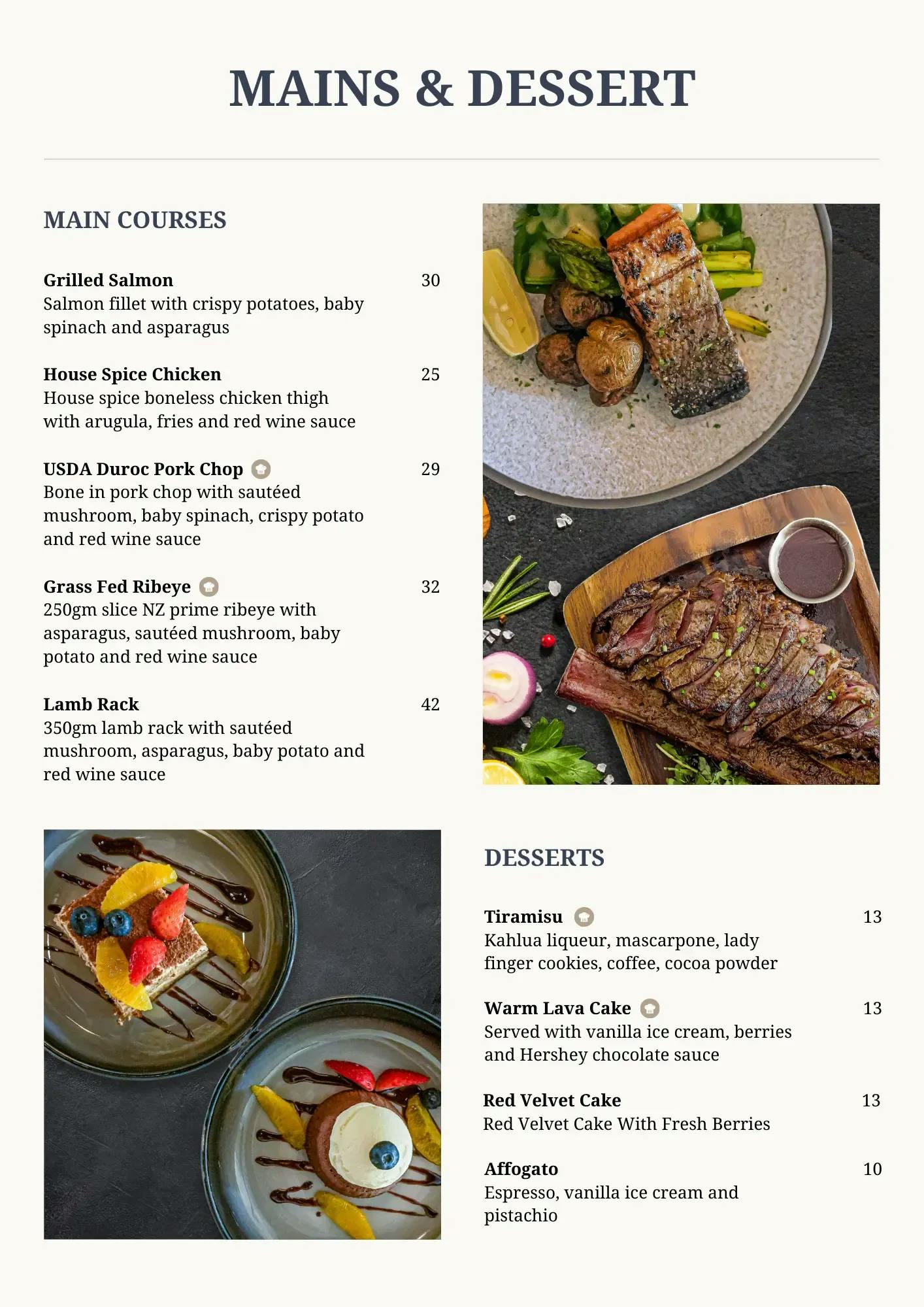 Amano - Food And Drink Menu Design