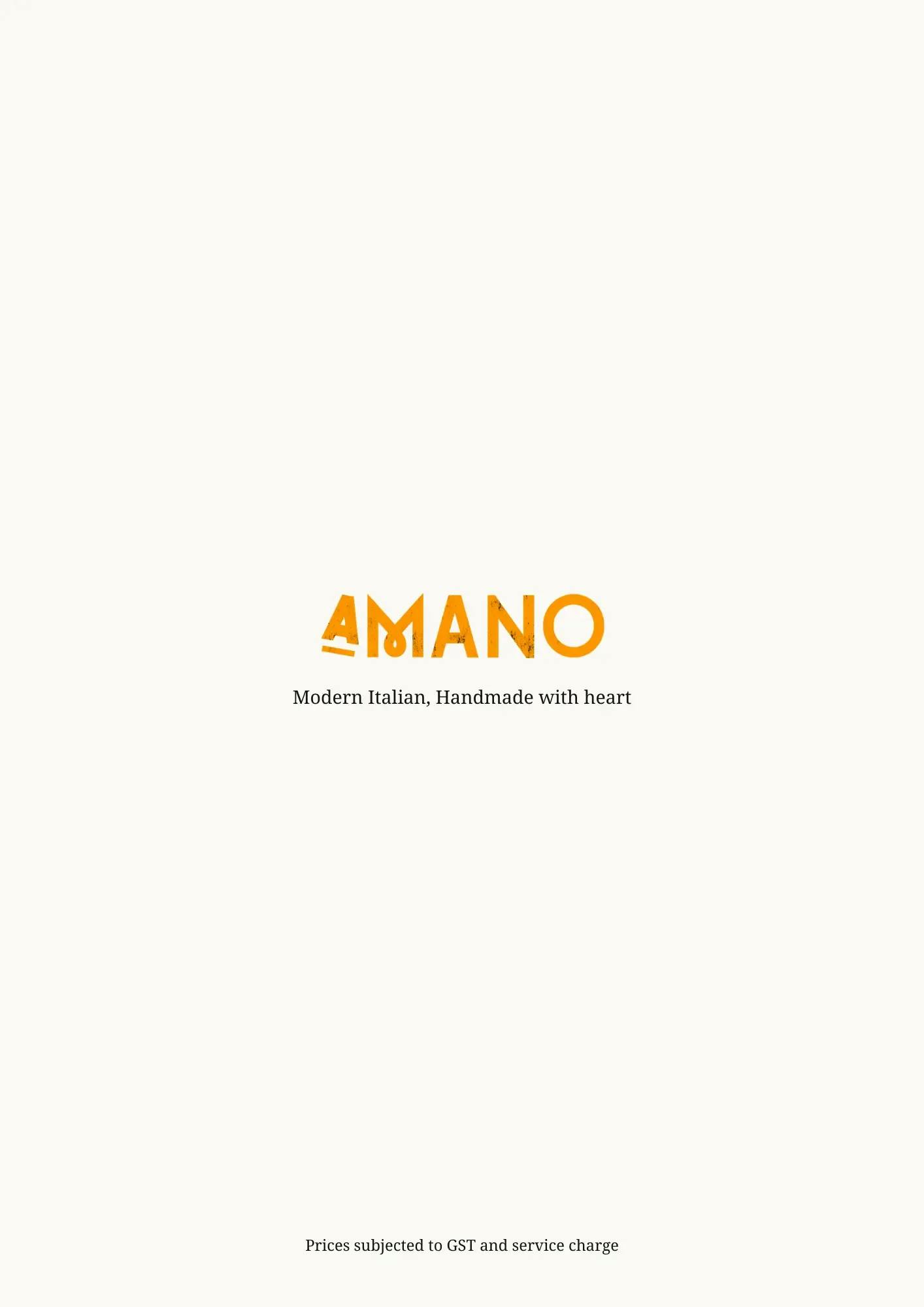 Amano - Food And Drink Menu Design