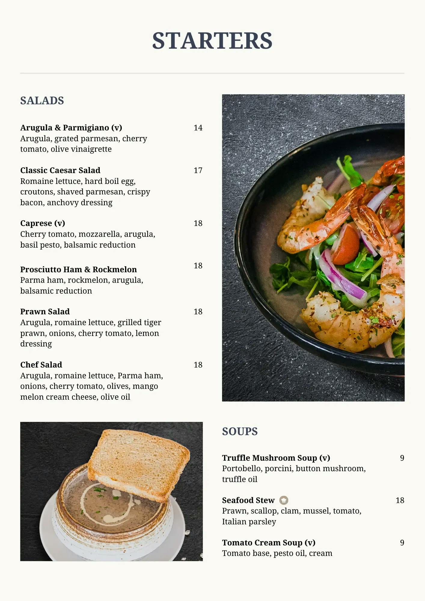 Amano - Food And Drink Menu Design